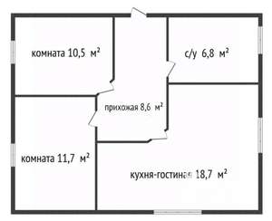 Дом 59м², 2-этажный, участок 3 сот.  