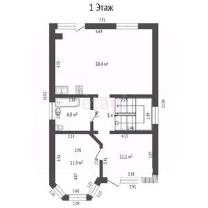Дом 140м², 2-этажный, участок 5 сот.  