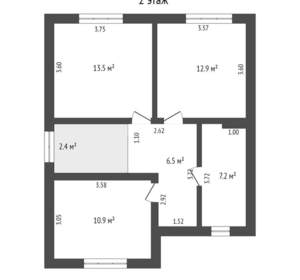 Дом 246м², 2-этажный, участок 6 сот.  