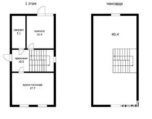 Дом 84м&sup2;, 2-этажный, участок 3 сот.  