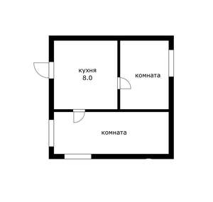 Дом 45м&sup2;, 1-этажный, участок 6 сот.  