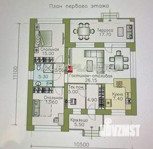 Дача 98м², 2-этажный, участок 4 сот.  