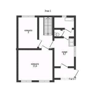 Дом 78м², 2-этажный, участок 7 сот.  
