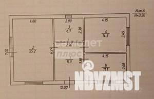 Дом 115м², 2-этажный, участок 3 сот.  