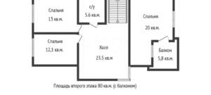 Дом 151м², 2-этажный, участок 6 сот.  
