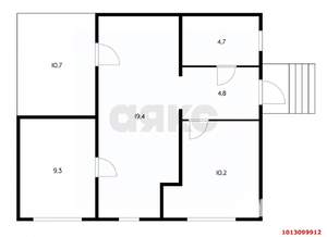 Дом 62м&sup2;, 1-этажный, участок 4 сот.  