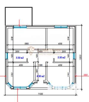 Дом 109м&sup2;, 1-этажный, участок 6 сот.  