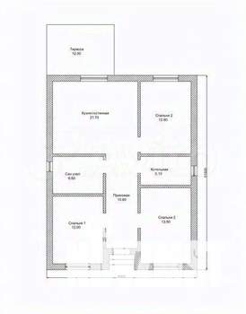 Дом 85м&sup2;, 1-этажный, участок 4 сот.  