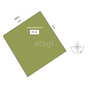 Дом 80м², 1-этажный, участок 5 сот.  