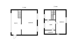 Дом 40м&sup2;, 2-этажный, участок 4 сот.  