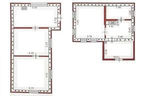Дом 83м&sup2;, 1-этажный, участок 7 сот.  