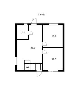 Дом 75м&sup2;, 2-этажный, участок 8 сот.  