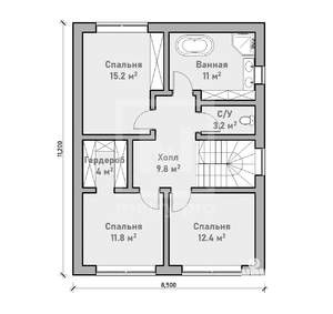 Дом 151м², 2-этажный, участок 5 сот.  