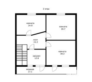 Дом 290м&sup2;, 2-этажный, участок 9 сот.  