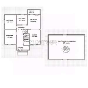 Дом 140м&sup2;, 2-этажный, участок 5 сот.  