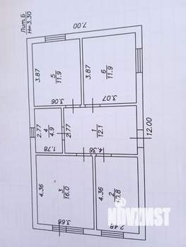 Дом 120м², 2-этажный, участок 4 сот.  