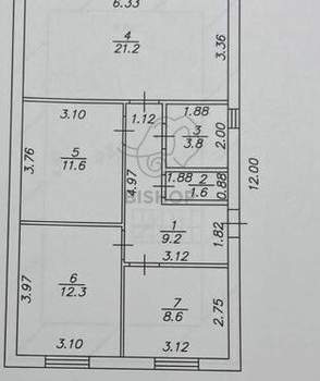 Дом 68м&sup2;, 1-этажный, участок 4 сот.  
