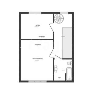 Дом 87м&sup2;, 2-этажный, участок 1 сот.  