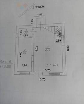 Дом 72м&sup2;, 2-этажный, участок 6 сот.  