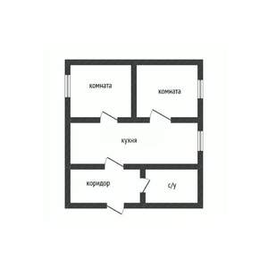 Дом 51м&sup2;, 1-этажный, участок 1 сот.  