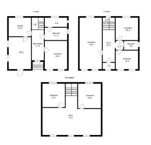 Дом 350м², 2-этажный, участок 5 сот.  