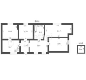 Дом 88м&sup2;, 1-этажный, участок 2 сот.  