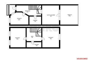 Дом 95м&sup2;, 2-этажный, участок 1 сот.  