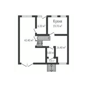 Дом 183м², 2-этажный, участок 6 сот.  