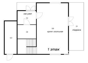 Дом 70м&sup2;, 2-этажный, участок 4 сот.  