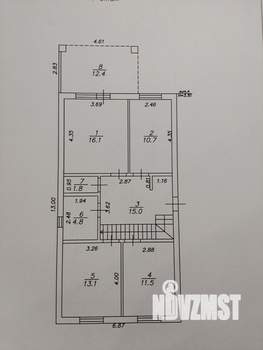 Дом 133м&sup2;, 2-этажный, участок 3 сот.  