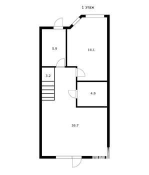 Таунхаус 105м&sup2;, 2-этажный, участок 2 сот.  