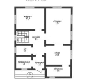 Дом 173м&sup2;, 2-этажный, участок 6 сот.  
