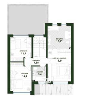 Дом 178м&sup2;, 2-этажный, участок 6 сот.  