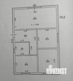 Дом 134м&sup2;, 2-этажный, участок 4 сот.  
