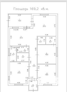 Дом 169м², 1-этажный, участок 6 сот.  