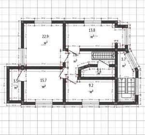 Дом 226м², 3-этажный, участок 2 сот.  