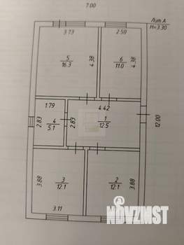 Дом 79м&sup2;, 1-этажный, участок 3 сот.  