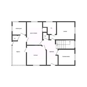 Дом 240м², 2-этажный, участок 8 сот.  