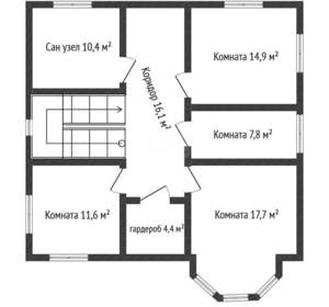 Дом 275м², 3-этажный, участок 6 сот.  