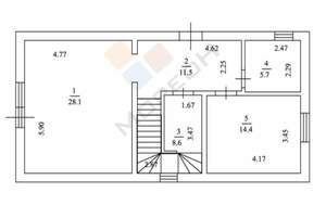 Дом 140м², 2-этажный, участок 4 сот.  