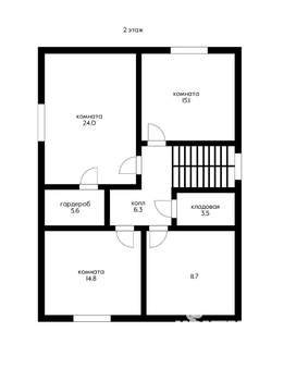 Коттедж 165м², 2-этажный, участок 4 сот.  