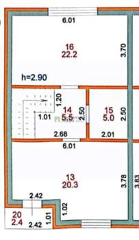 Коттедж 120м², 2-этажный, участок 2 сот.  