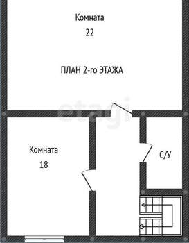 Дом 105м², 2-этажный, участок 1 сот.  