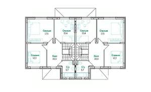 Коттедж 128м&sup2;, 3-этажный, участок 3 сот.  