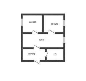 Дом 51м&sup2;, 1-этажный, участок 1 сот.  