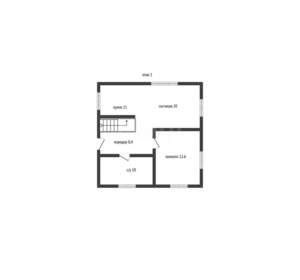 Дом 96м&sup2;, 2-этажный, участок 4 сот.  