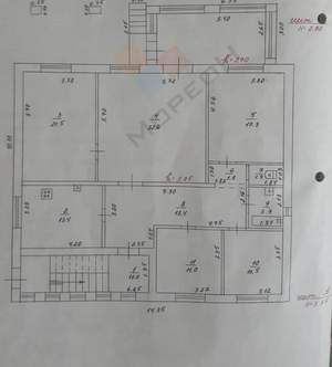 Дом 297м&sup2;, 1-этажный, участок 8 сот.  