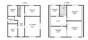 Дом 195м², 2-этажный, участок 4 сот.  