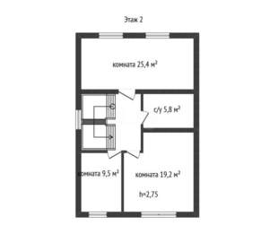 Дом 150м², 2-этажный, участок 6 сот.  