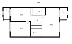 Дом 116м², 2-этажный, участок 1 сот.  